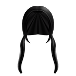 ๑˚ loose pigtails in black 🎂