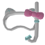 ๑ˎ˚｡ spider kitty pink and teal summer snorkel