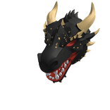 Obsidian Gold Dragon Helmet