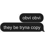 obvi obvi they be tryna copy katseye kpop text