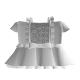 Off Shoulder Bow Dress W Laces & Ruffles In White