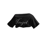 Off Shoulder Crop Tee Angel (Black)