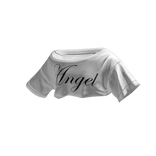 Off Shoulder Crop Tee Angel (White)