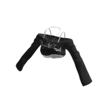 💜 Off-Shoulder Crop Top w/ Cross Necklace_Black
