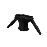 Off-Shoulder Fur Top | Black 