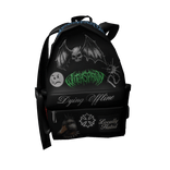 off shoulder punk patch backpack 