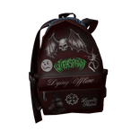 off shoulder punk patch backpack 