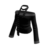 Off Shoulder Tie Top (Black)