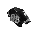 Off Shoulder Tucked Y2K Jersey (Black)