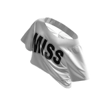  off-shoulders baggy white MISS shirt