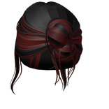 Office Siren Pinned Bun (Black/Red)