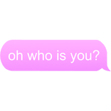 oh who is you? pink slay text