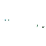 summer ombre flower nails in ( Teal & Blue ) 