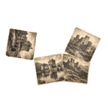 Old Vintage Castle Papers Scattered