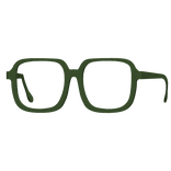 -',ৎ Olive Green Sleek Geek Glasses