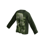 Olive Green Y2K Goth Graphic Emo Shirt