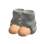 OM Fluffy White Socks