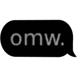 on my way text bubble