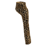 One-leg Leopard Latex Pants