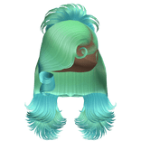 ☆ | Aquamarine Spiky Layered Updo