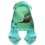 ☆ | Aquamarine Spiky Layered Updo