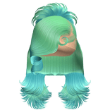 ☆ | Aquamarine Spiky Layered Updo