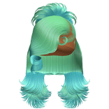 ☆ | Aquamarine Spiky Layered Updo