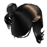 ☆ | Black Low Messy Bun