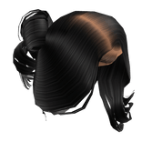 ☆ | Black Low Messy Bun