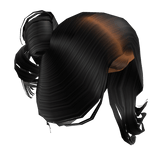 ☆ | Black Low Messy Bun