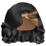 ☆ | Black Short Curly Side Part