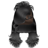 ☆ | Black Spiky Layered Updo