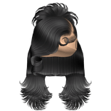 ☆ | Black Spiky Layered Updo