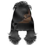 ☆ | Black Spiky Layered Updo