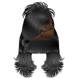 ☆ | Black Spiky Layered Updo