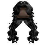 𝓢 | Black Wand Curled Half Up Half-Down