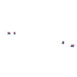 𝒫ℊ𝓅 | Blue French tip junk nails . ♥