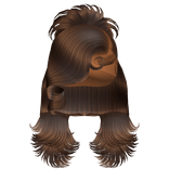 ☆ | Brown Spiky Layered Updo