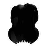 ♡ | Cute Flowy Kawaii Fully Black Hair