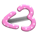 𝓓 | dollie <3 hairclip - hot pink polkadots