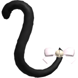 ♡ | halloween kitty cat black baby pink bow tail