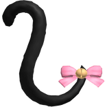 ♡ | halloween kitty cat black pink bow tail