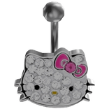 𝓢 | Hello Kitty Belly Piercing Silver