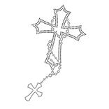 ✙| scene emo silver studded cross hairclip (right)