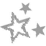 ✙ | scene emo white studded stars hairclip (left)