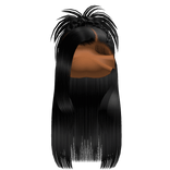 𝒫 | Spiky Braided Half Up Half Down in Black