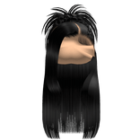 𝒫 | Spiky Braided Half Up Half Down in Black