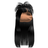 𝒫 | Spiky Braided Half Up Half Down in Black