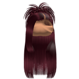 𝒫 | Spiky Braided Half Up Half Down in Burgundy