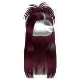 𝒫 | Spiky Braided Half Up Half Down in Burgundy